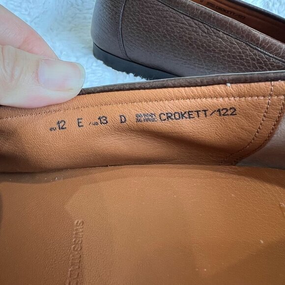 Bally Men’s Crockett leather loafers,dark brown, Size 13D - Picture 7 of 8